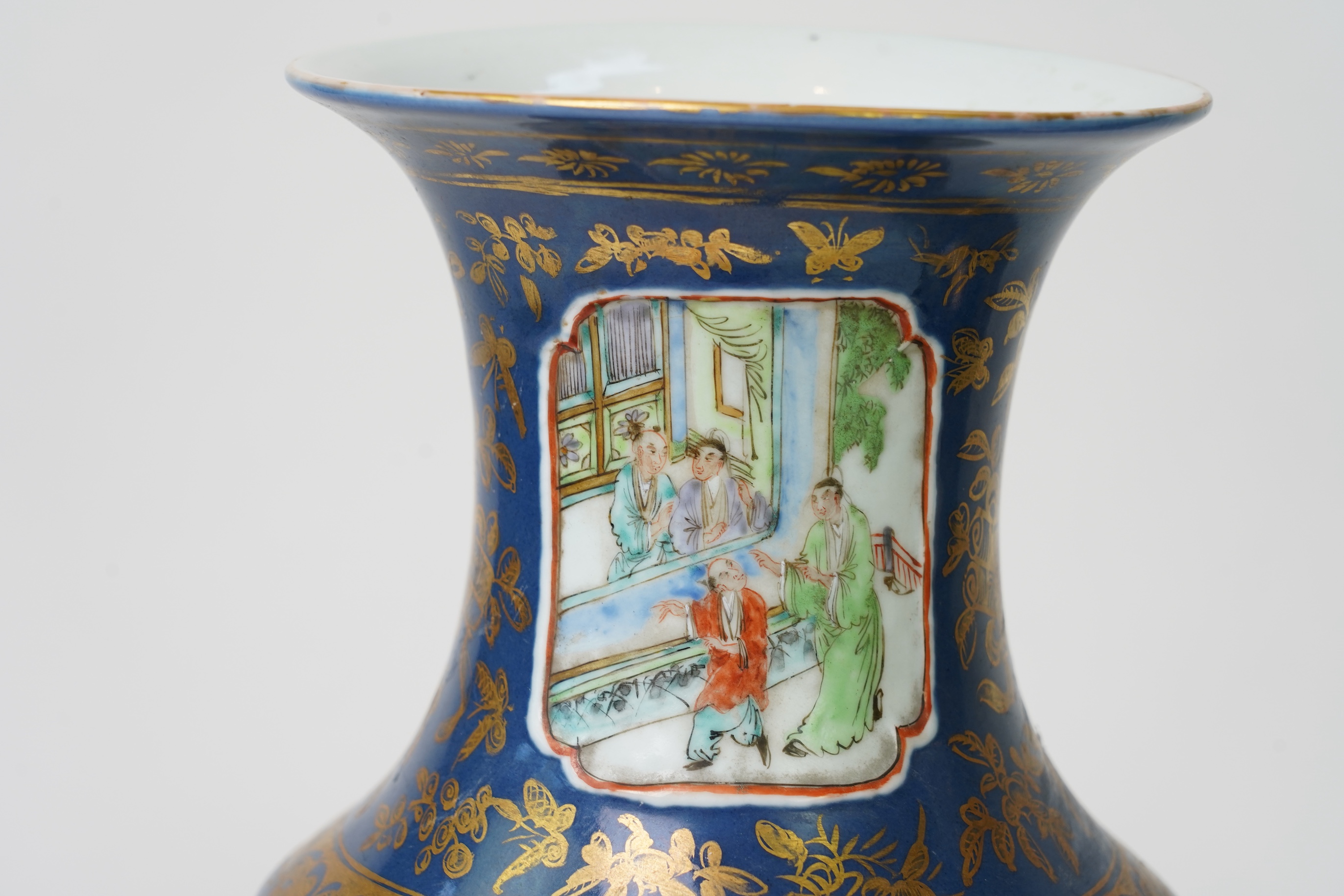 A pair of Chinese ‘warriors’ vases, early 20th century